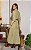 Vestido Midi Em Algodão Bordado com Lapela e Botões - Imagem 2