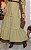 Vestido Midi Em Algodão Bordado com Lapela e Botões - Imagem 6