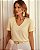 Blusa Manga Franzida Botão Donna Ritz - Imagem 1