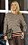 Blusa Tricot Gola Canoa Jacquard - Imagem 1