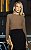 Blusa Tricot Raglan Bicolor Manga Longa - Imagem 1