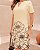 Vestido Tubinho Mangas Curtas Estampa Com Flores - Imagem 3