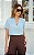 Blusa Manga Curta Decote V E Pregas Donna Ritz - Imagem 1
