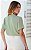 Blusa Manga Curta Decote V E Pregas Donna Ritz - Imagem 3