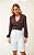 Blusa Cropped Gola Blazer Decote V Donna Ritz - Imagem 1