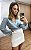 Blusa Cropped Gola Blazer Decote V Donna Ritz - Imagem 5
