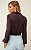 Blusa Cropped Gola Blazer Decote V Donna Ritz - Imagem 3