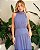 Vestido Longo Gola Alta Chiffon Listras Donna Ritz - Imagem 5