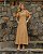 Vestido Midi Algodão Bordado Decote Princesa - Imagem 1