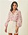 Blusa Crepe Decote V Floral Com Botões Milalai - Imagem 1