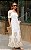 Vestido Midi Algodão Bordado Decote Quadrado - Imagem 1