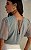Blusa Manga Balone Chiffon Listras Donna Ritz - Imagem 7