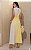 Vestido Midi Linho Bicolor Decote Redondo - Imagem 2