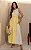 Vestido Midi Linho Bicolor Decote Redondo - Imagem 1