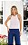 Regata Malha Jersey Pregas Donna Ritz - Imagem 1