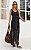 Vestido Longo Chiffon Poá Decote V Donna Ritz - Imagem 1
