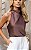 Blusa Halter Acetinado Gola Degagê Milalai - Imagem 2