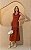 Vestido Midi Em Tricoline Com Recortes e Pesponto - Imagem 1