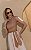 Vestido Midi Tela Com Alfaiataria Evasê - Imagem 3