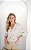 Blusa Alfaiataria Listrado E Bordado Manga Balone Donna Ritz - Imagem 1