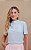 Blusa Em Crepe Gola Alta Com Franzido Donna Ritz - Imagem 7