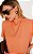Blusa Em Crepe Gola Alta Com Franzido Donna Ritz - Imagem 2
