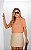 Blusa Em Crepe Gola Alta Com Franzido Donna Ritz - Imagem 1