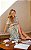 Vestido Longo Manga Balone Em Chiffon Listrado Donna Ritz - Imagem 5