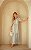Vestido Longo Manga Balone Em Chiffon Listrado Donna Ritz - Imagem 3
