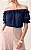 Blusa Em Crepe Com Babados Ombro A Ombro Milalai - Imagem 2