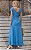 Vestido Midi Em Alfaiataria Gola Redonda e Manga Curta - Imagem 2