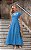 Vestido Midi Em Alfaiataria Gola Redonda e Manga Curta - Imagem 1