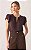 Blusa Em Crepe Com Fivela Dourada Milalai - Imagem 1