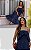Vestido Alça Longo Em Chiffon Poá Com Babados - Imagem 3