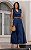 Vestido Midi Em Tricoline Com Mangas Curtas de Babados - Imagem 1