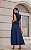 Vestido Midi Em Tricoline Com Mangas Curtas de Babados - Imagem 3