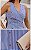 Vestido Midi Em Stripe Life Transpassado Com Alças Largas - Imagem 3