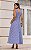Vestido Midi Em Stripe Life Transpassado Com Alças Largas - Imagem 4