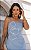 Vestido Midi Alfaiataria Com Decote Reto E Aplicação Flor - Imagem 2