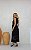 Vestido Midi Alfaiataria Bordado Barra Com Faixa - Imagem 3
