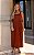 Vestido Midi Em Tricoline Com Decote Quadrado - Imagem 1