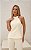 Top Alongado Alfaiataria Halter Twill Com Franzido Donna Ritz - Imagem 9