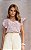 Blusa Floral Decote V Com Jabot Nas Mangas Doce Flor - Imagem 1