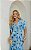 Vestido Midi Tule Floral Com Mangas Curtas e Cinto Faixa - Imagem 5