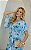 Vestido Midi Tule Floral Com Mangas Curtas e Cinto Faixa - Imagem 3