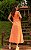 Vestido Midi Bicolor Com Decote V E Zíper Frontal - Imagem 3