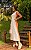 Vestido Midi Bicolor Com Decote V E Zíper Frontal - Imagem 2