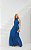 Vestido Longo Chiffon Com Gola Alta E Cinto - Imagem 3