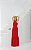 Vestido Longo Chiffon Com Gola Alta E Cinto - Imagem 6