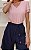 Blusa Viscolinho Decote Em V Com Renda - Imagem 5